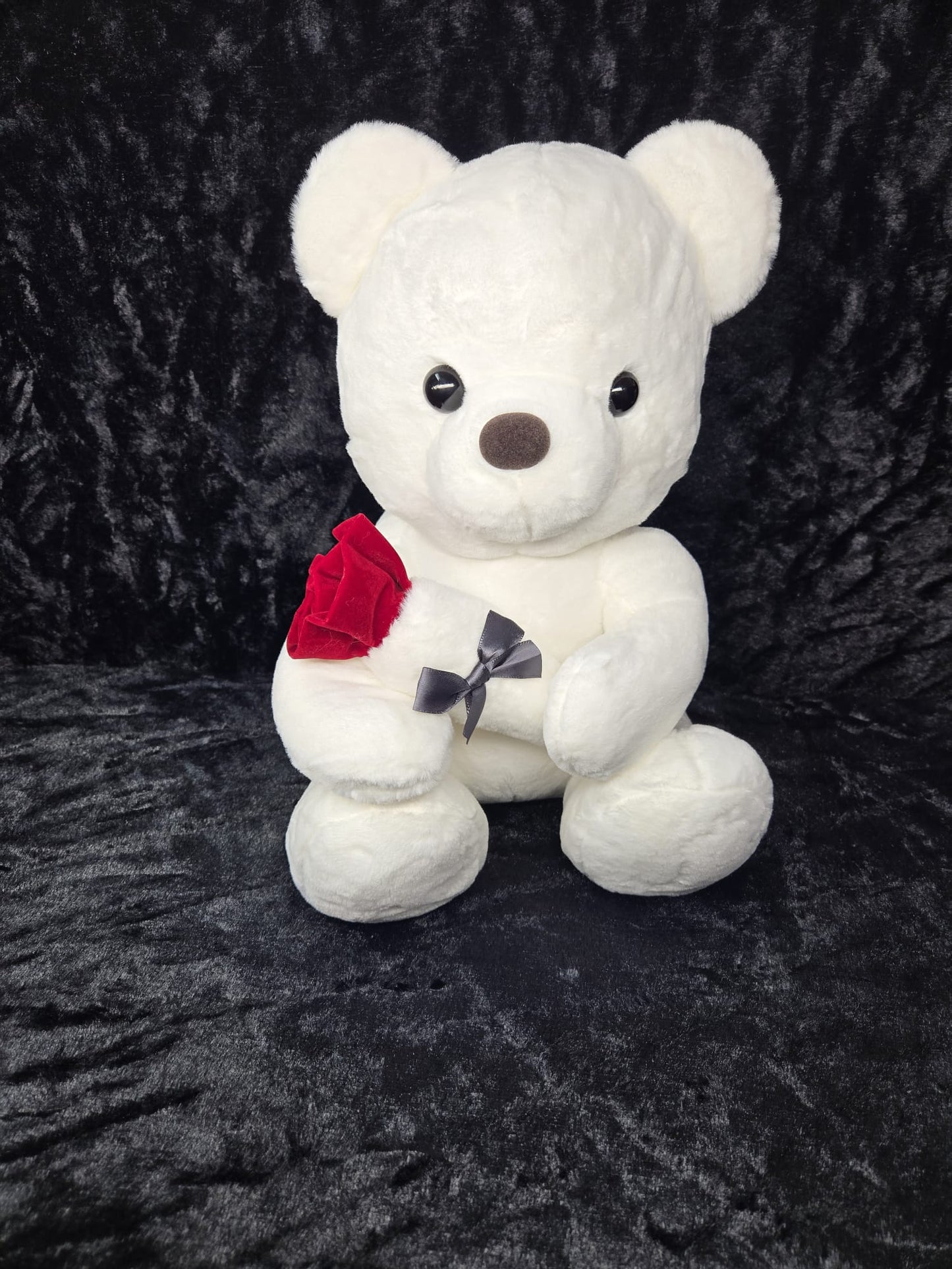 Large Teddy Bear with Large Rose 🧸