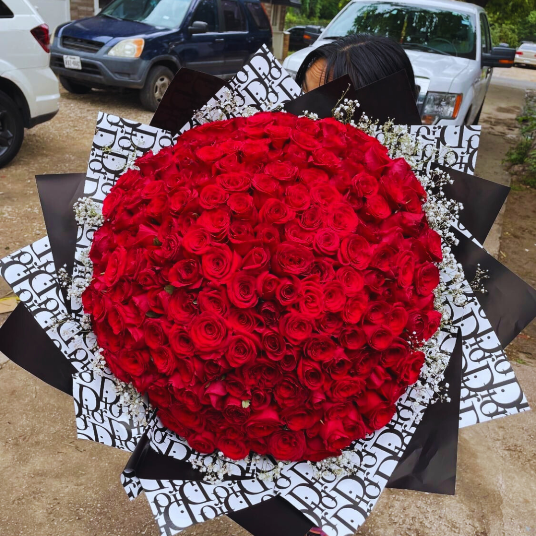 300 Roses Flower Buchon Bouquet In Houston and Dallas