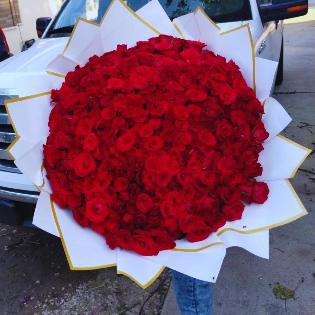 300 Roses Flower Buchon Bouquet In Houston and Dallas