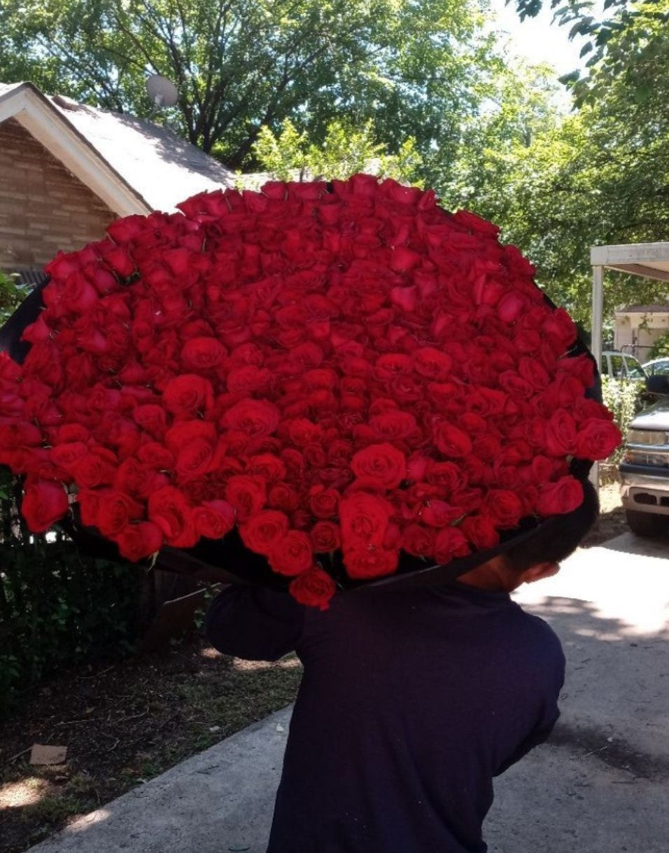 300 Roses Flower Buchon Bouquet In Houston and Dallas