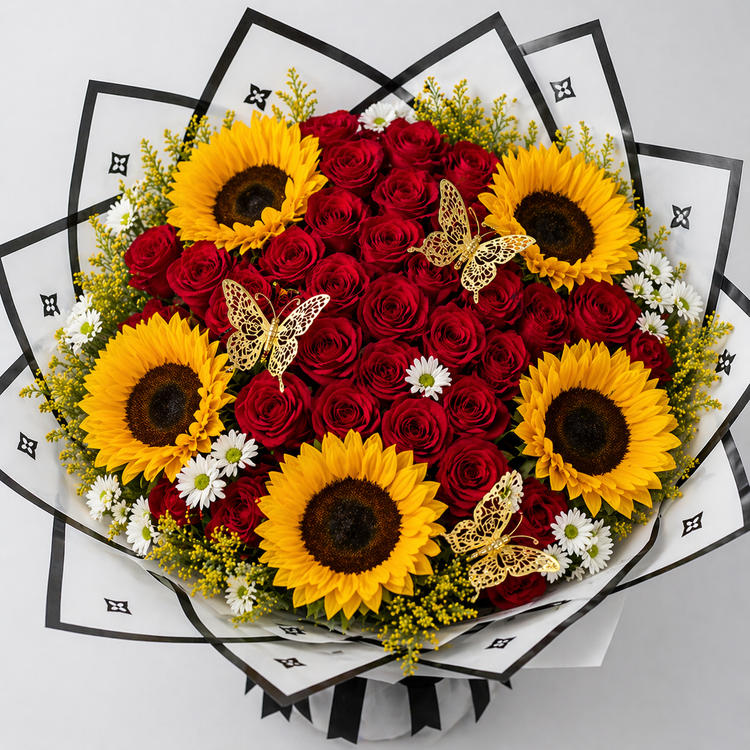 ROSES AND SUNFLOWERS 🌹🌻🌹🌻