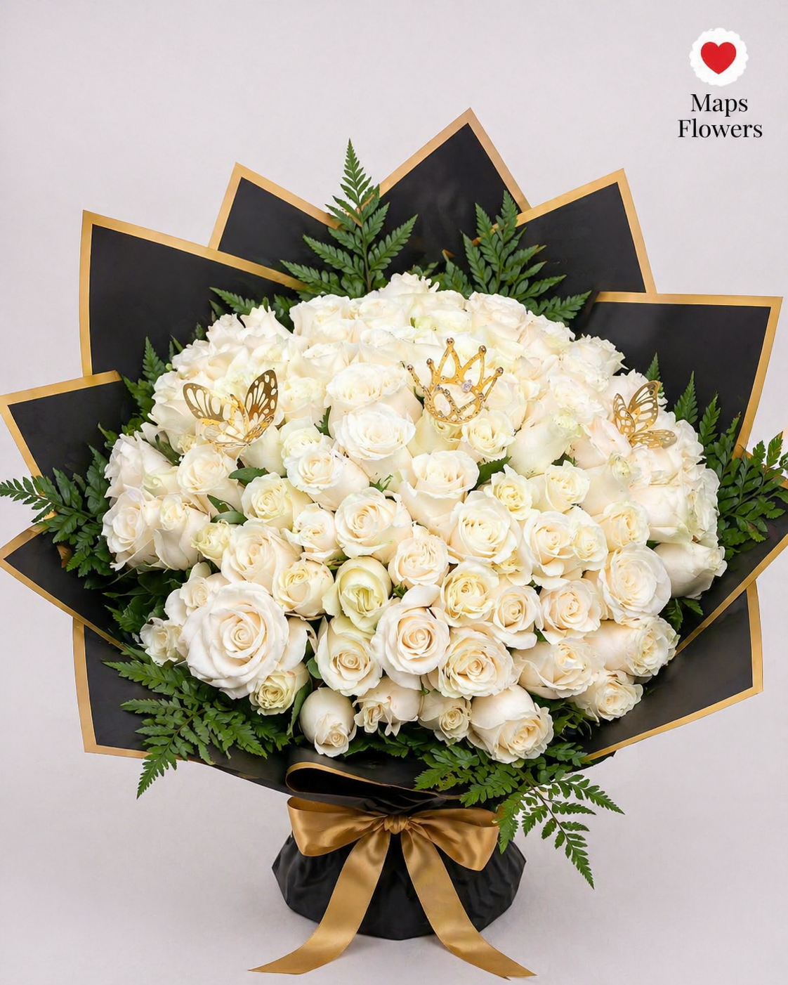 💐💎🦋 100 PREMIUM ROSES BOUQUET WITH ACCESSORIES