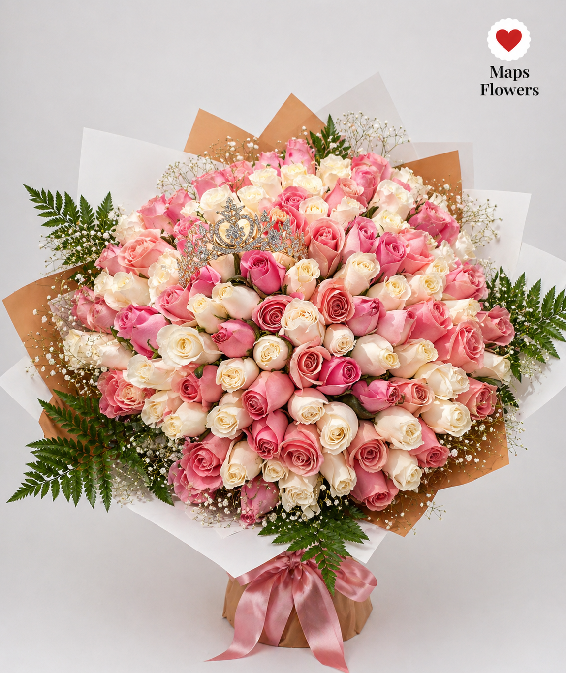 💐💎🦋 100 PREMIUM ROSES BOUQUET WITH ACCESSORIES