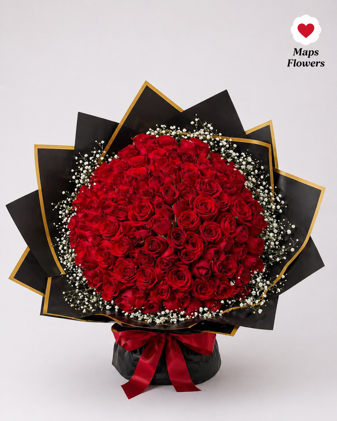 💐🌹 100 PREMIUM ROSES BOUQUET