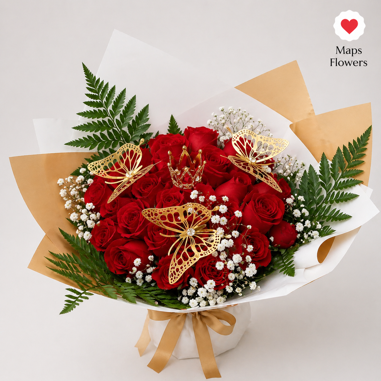 💐 24 PREMIUM ROSES BOUQUET WITH ACCESSORIES