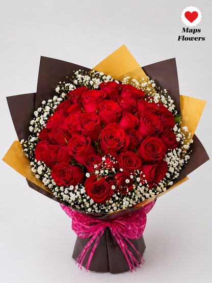 💐🌹 24 PREMIUM ROSES BOUQUET