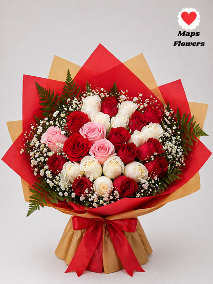💐🌹 24 PREMIUM ROSES BOUQUET