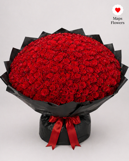 💐🌹 BUCHON BOUQUET OF 300 PREMIUM ROSES 🌹