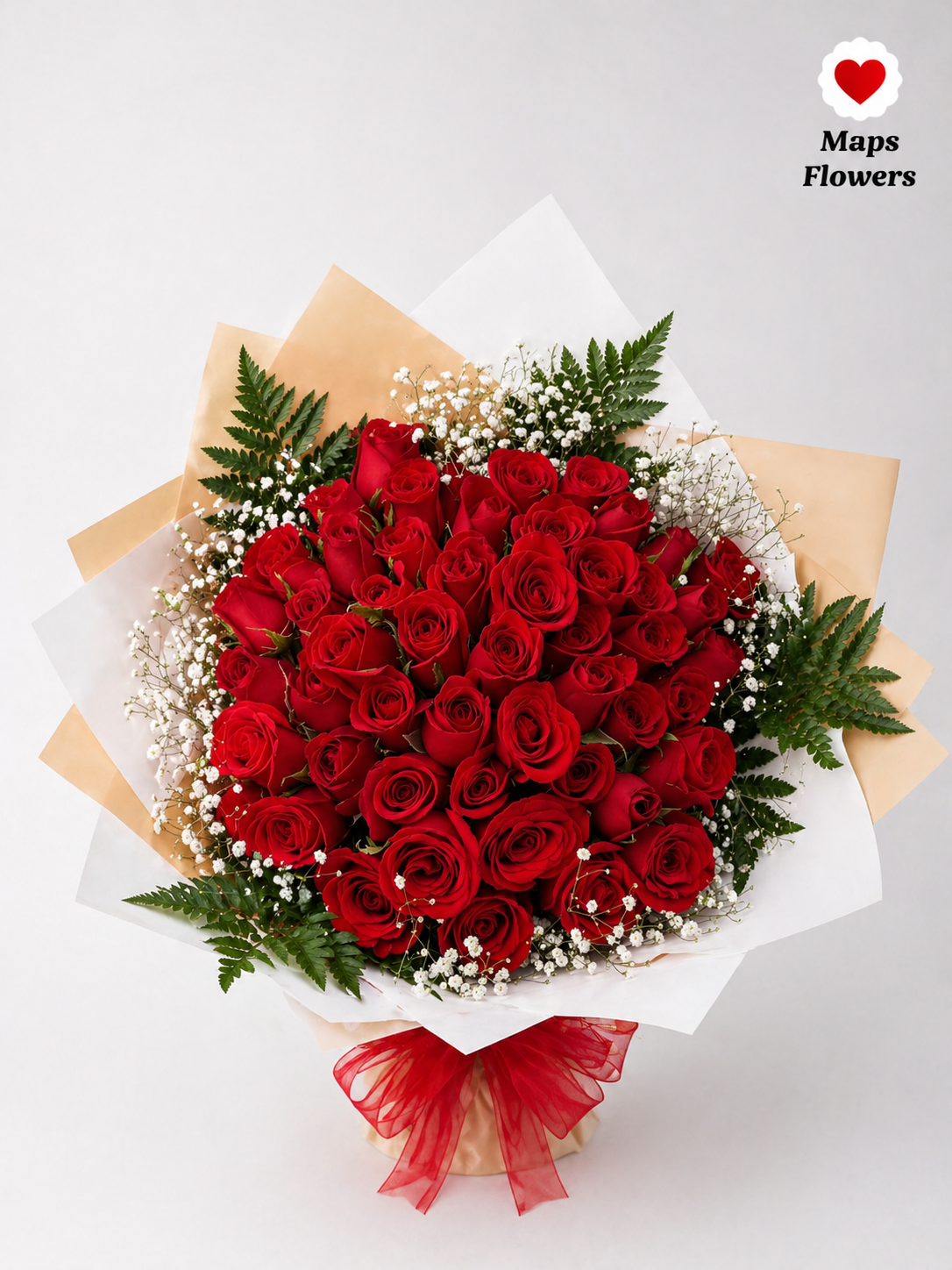 💐🌹 50 PREMIUM ROSES BOUQUET