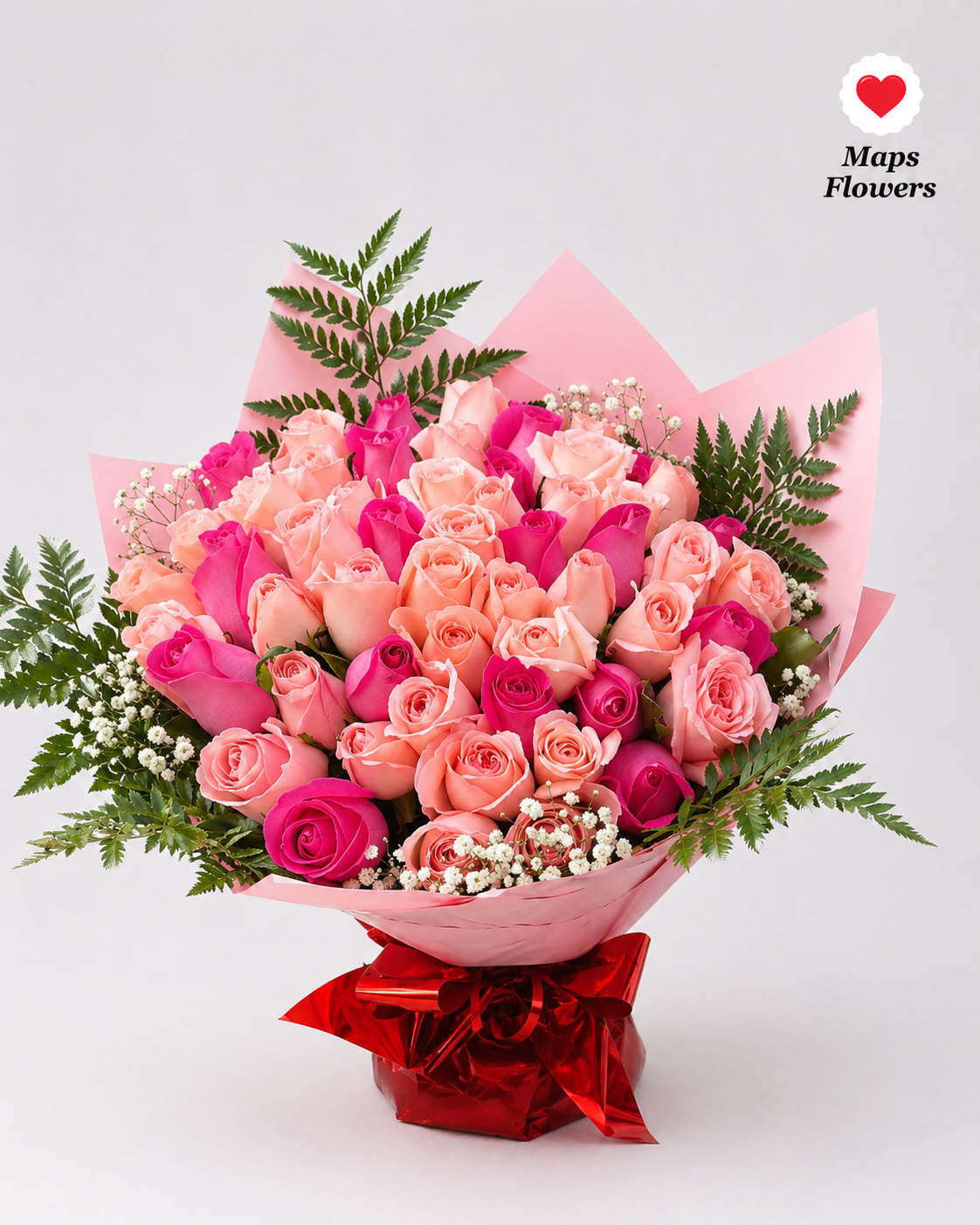 💐🌹 50 PREMIUM ROSES BOUQUET