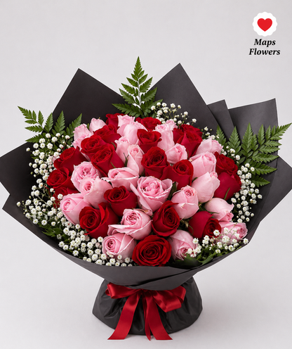 💐🌹 50 PREMIUM ROSES BOUQUET