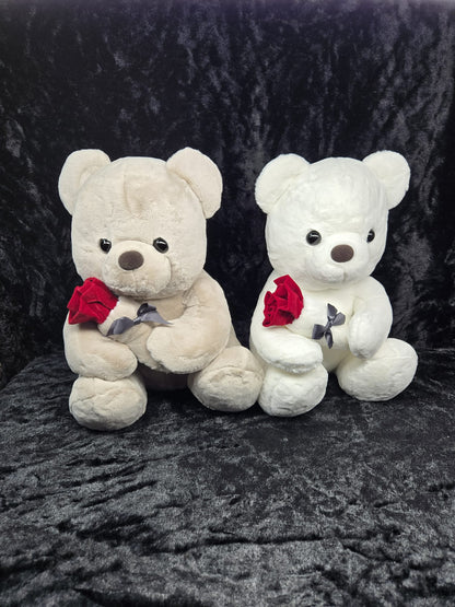 Large Teddy Bear with Large Rose 🧸