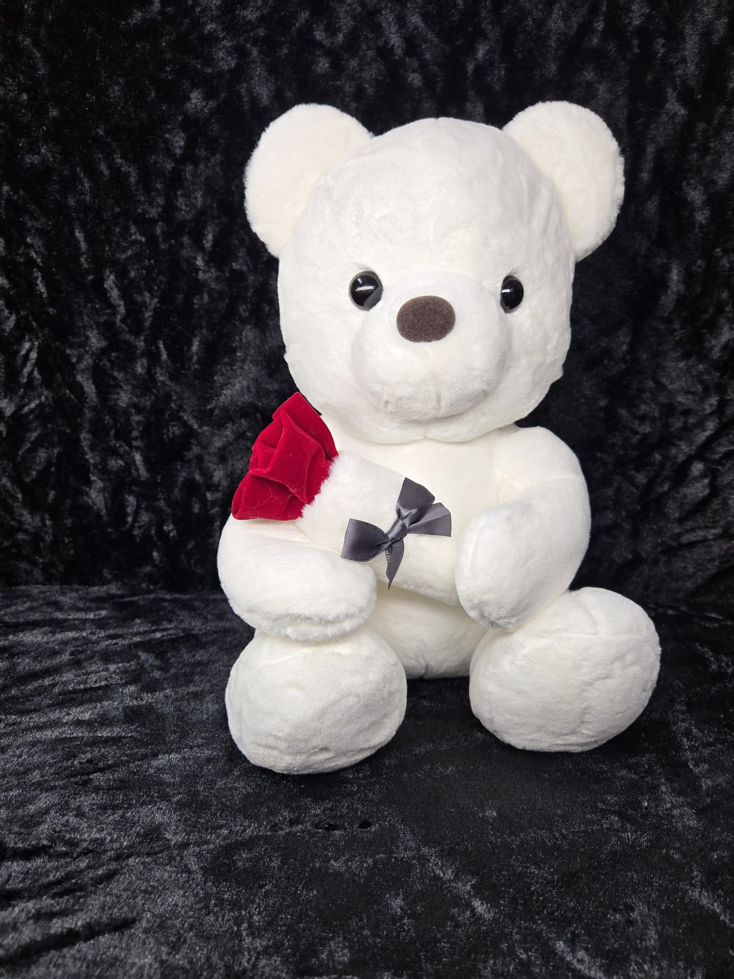 Large Teddy Bear with Large Rose 🧸