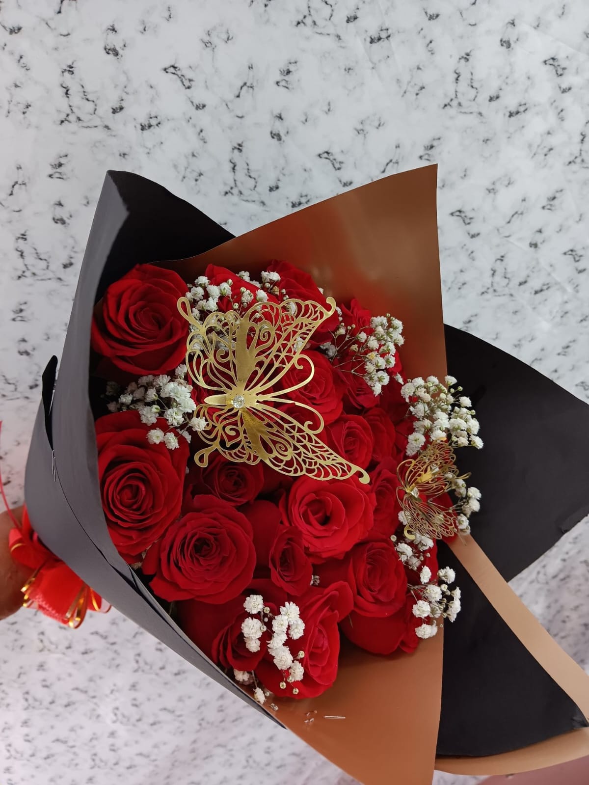 Mini Bouquet 24 Roses Flower Buchon 