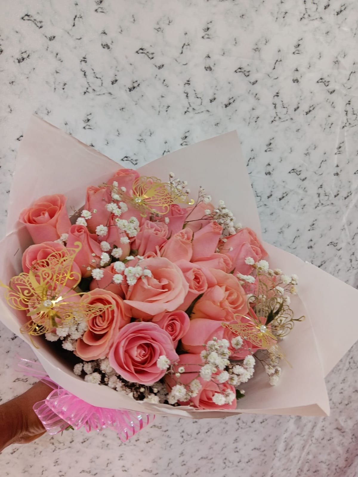 Mini Bouquet 24 Roses Flower Buchon 