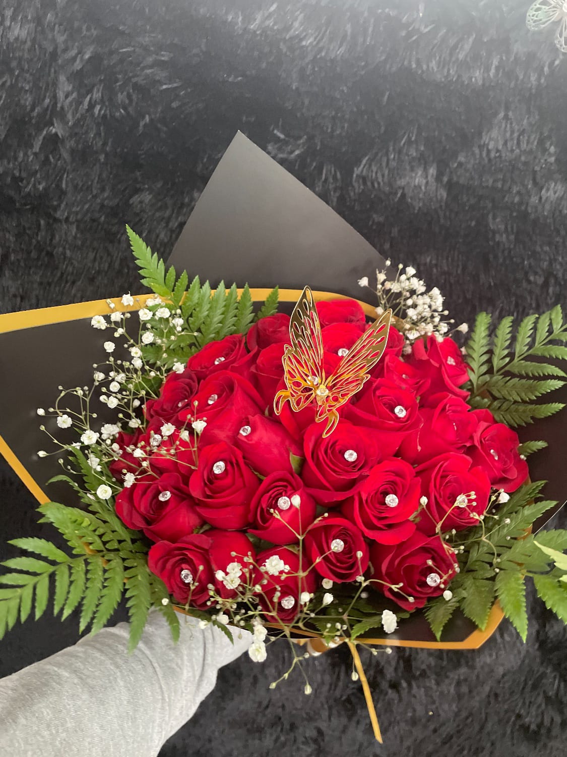 Mini Bouquet 24 Roses Flower with Pearls and Accessories