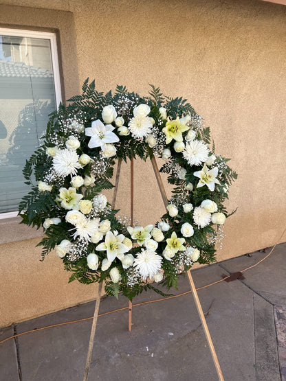 funeral wreath  🕊️✝️
