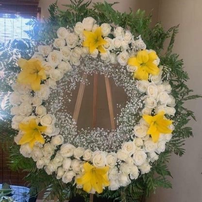 funeral wreath  🕊️✝️