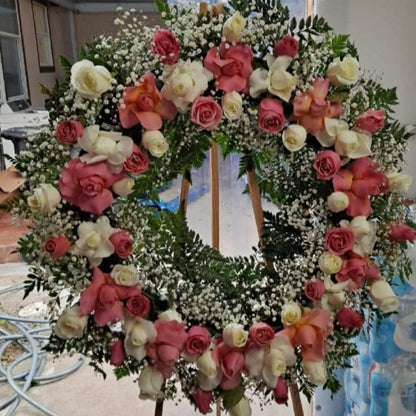 funeral wreath  🕊️✝️