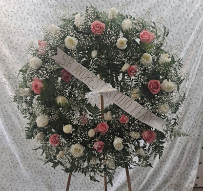 funeral wreath  🕊️✝️